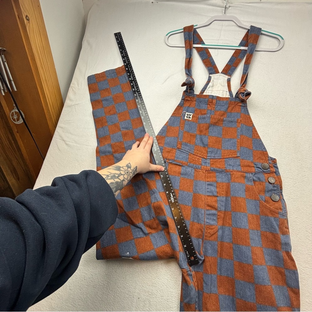 Checkered Blue and Orange Women's Jumpsuit- ON HOLD. DO NOT BUY. - Picture 4 of 6